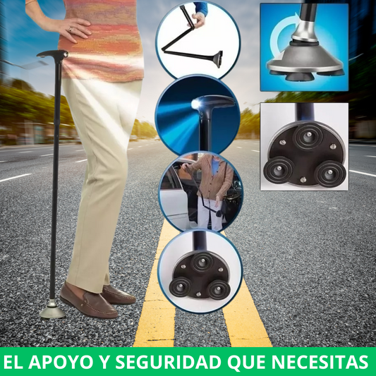🔥 ¡Últimas Unidades! Bastón Plegable con Linterna 💡🦿